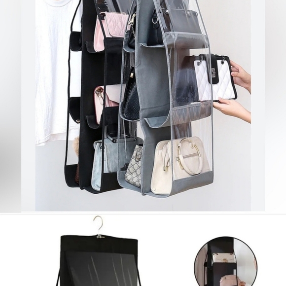 Purse Orangizer Holds 6 Purses In Gray Only - Picture 3 of 3